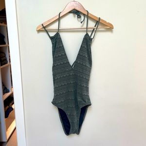 Olive Green One Piece Swimsuit